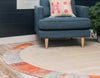 Lunar Luxe Collection Area Rug -  Ganymede Round Orange  lifestyle 36