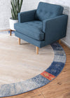 Lunar Luxe Collection Area Rug -  Ganymede Round Blue  lifestyle 32