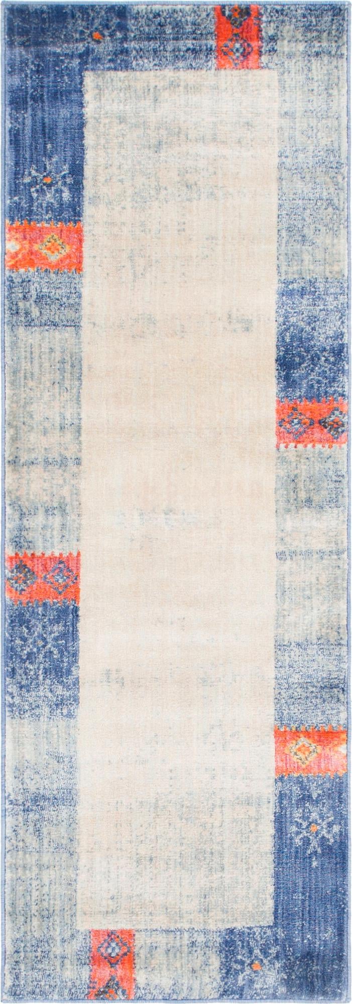 Lunar Luxe Collection Area Rug -  Ganymede Runner Blue  lifestyle 24