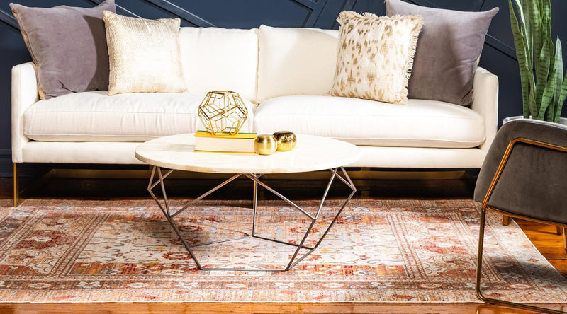 Lagoon Luxe Collection Area Rug -  Dock Rectangle Beige  lifestyle 4