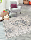 Coastal Manor Collection Area Rug -  Dunes Square Dark Blue  lifestyle 32