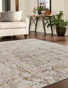 Coastal Manor Collection Area Rug -  Wavecrest Square Beige  lifestyle 56
