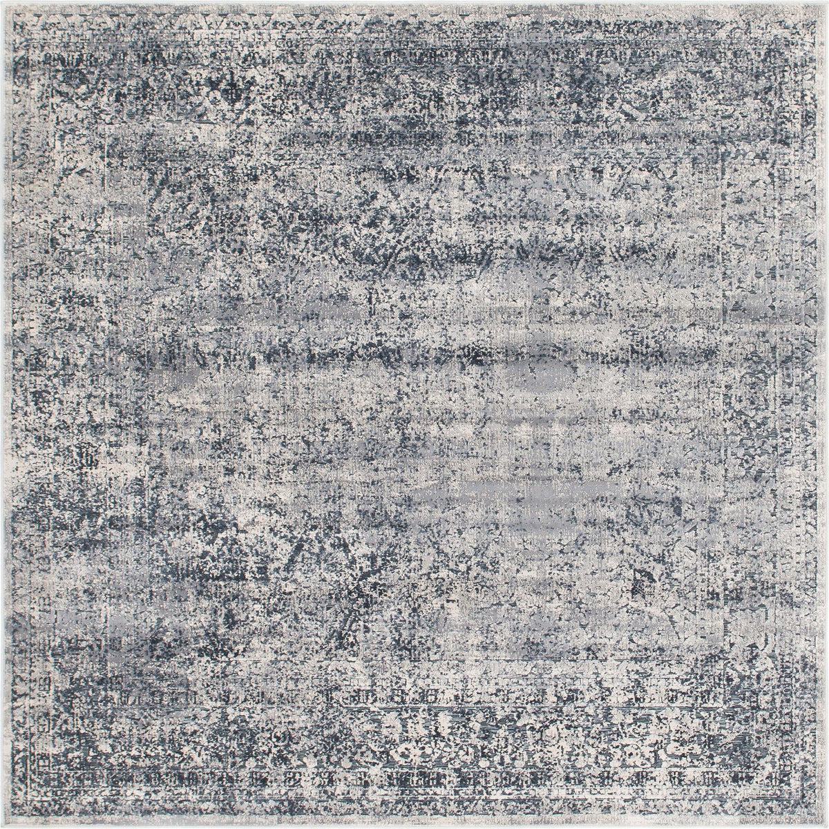 Coastal Manor Collection Area Rug -  Marina Square Blue Gray  lifestyle 96