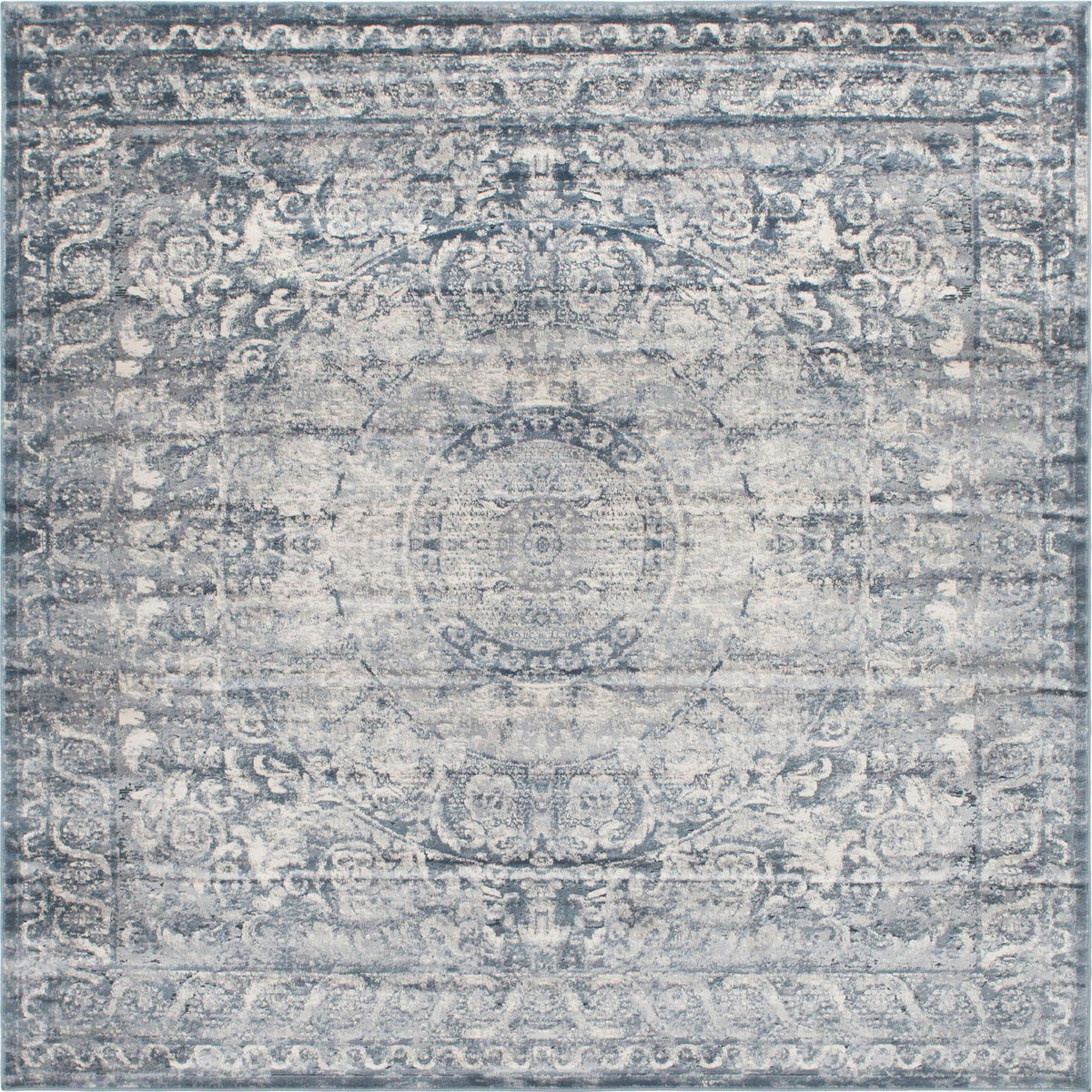 Coastal Manor Collection Area Rug -  Sailview Square Dark Blue  lifestyle 16