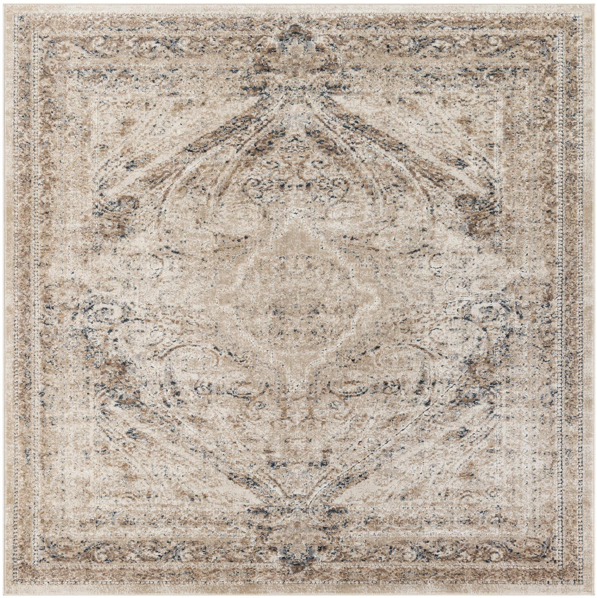 Coastal Manor Collection Area Rug -  Seagrove Square Beige  lifestyle 70