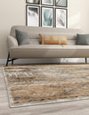 Coastal Manor Collection Area Rug -  Oceanfront Square Blue Beige  lifestyle 25