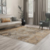 Coastal Manor Collection Area Rug -  Oceanfront Square Blue Beige  lifestyle 56