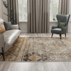 Coastal Manor Collection Area Rug -  Oceanfront Square Blue Beige  lifestyle 57