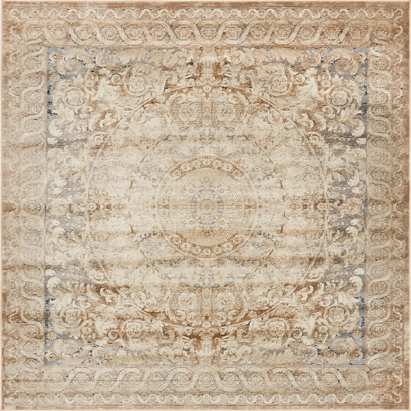 Coastal Manor Collection Area Rug -  Sailview Square Beige  lifestyle 18