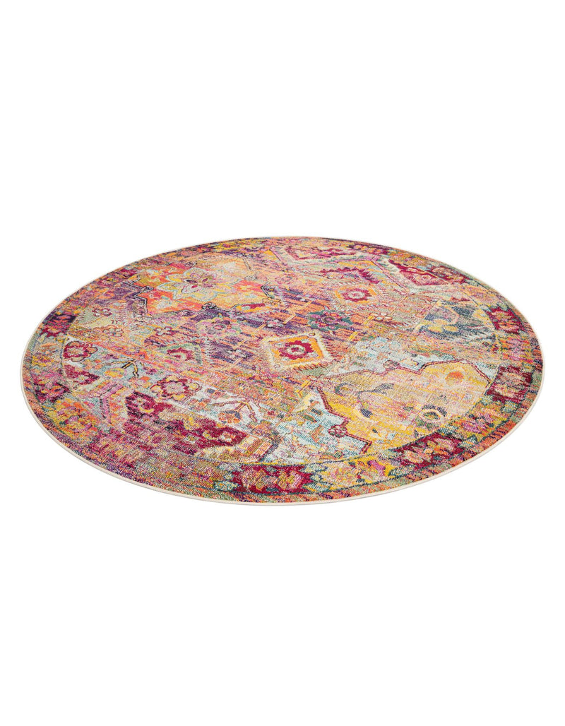 Sierra Collection Area Rug -  Catalina Round Multi  lifestyle 29