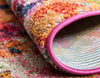 Chromatic Oasis Collection Area Rug -  Lagoon Round Magenta  lifestyle 66