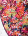Chromatic Oasis Collection Area Rug -  Lagoon Round Magenta  lifestyle 74