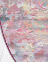 Chromatic Oasis Collection Area Rug -  Lagoon Round Magenta  lifestyle 78