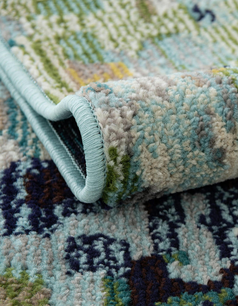Chromatic Oasis Collection Area Rug -  Lagoon Rectangular Light Blue  lifestyle 48