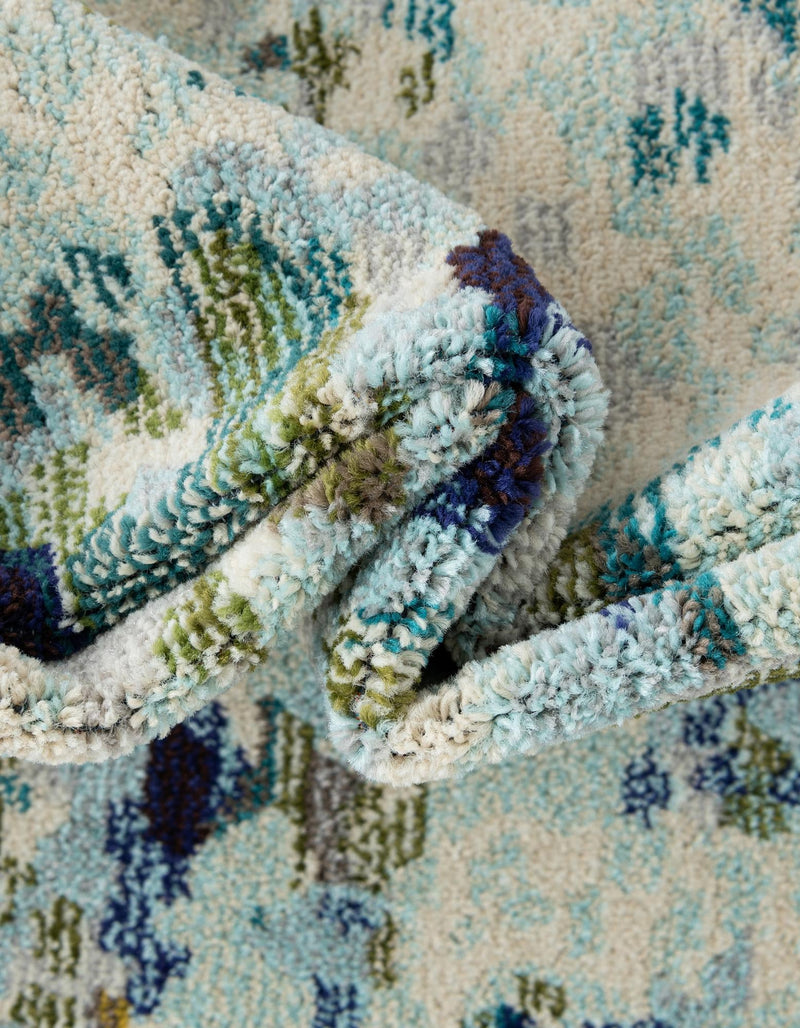 Chromatic Oasis Collection Area Rug -  Lagoon Rectangular Light Blue  lifestyle 56