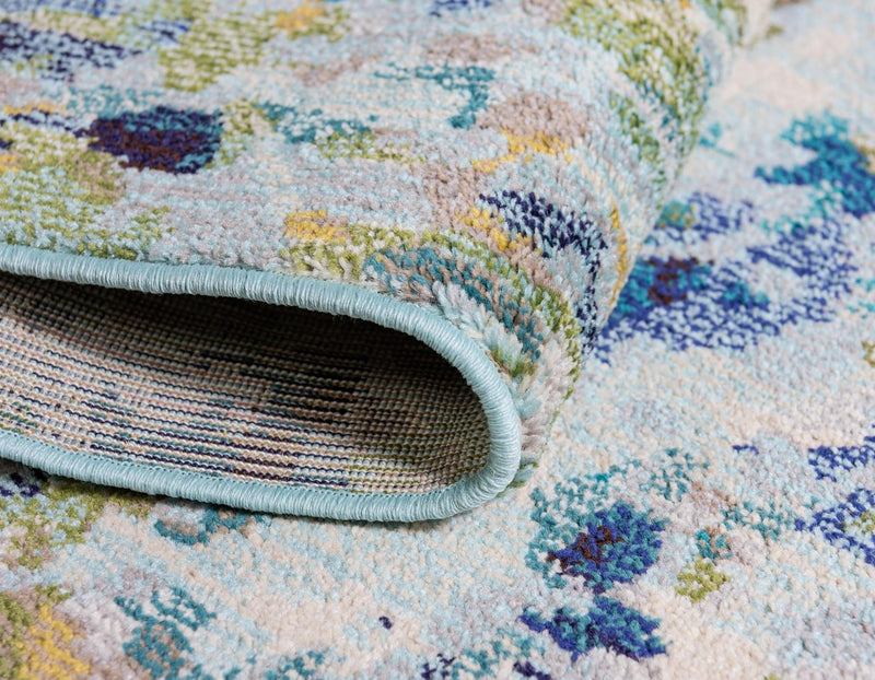 Chromatic Oasis Collection Area Rug -  Lagoon Rectangle Light Blue  lifestyle 19
