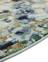Chromatic Oasis Collection Area Rug -  Lagoon Round Light Blue  lifestyle 67