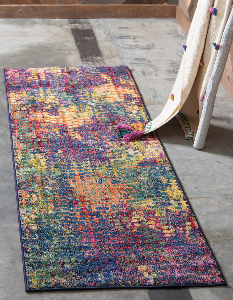 Chromatic Oasis Collection Area Rug -  Tropic Runner Multi  lifestyle 49