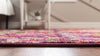 Chromatic Oasis Collection Area Rug -  Lagoon Rectangular Magenta  lifestyle 57