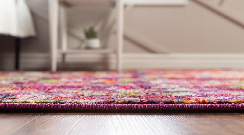 Chromatic Oasis Collection Area Rug -  Lagoon Rectangular Magenta  lifestyle 57