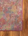 Chromatic Oasis Collection Area Rug -  Lagoon Rectangular Magenta  lifestyle 77