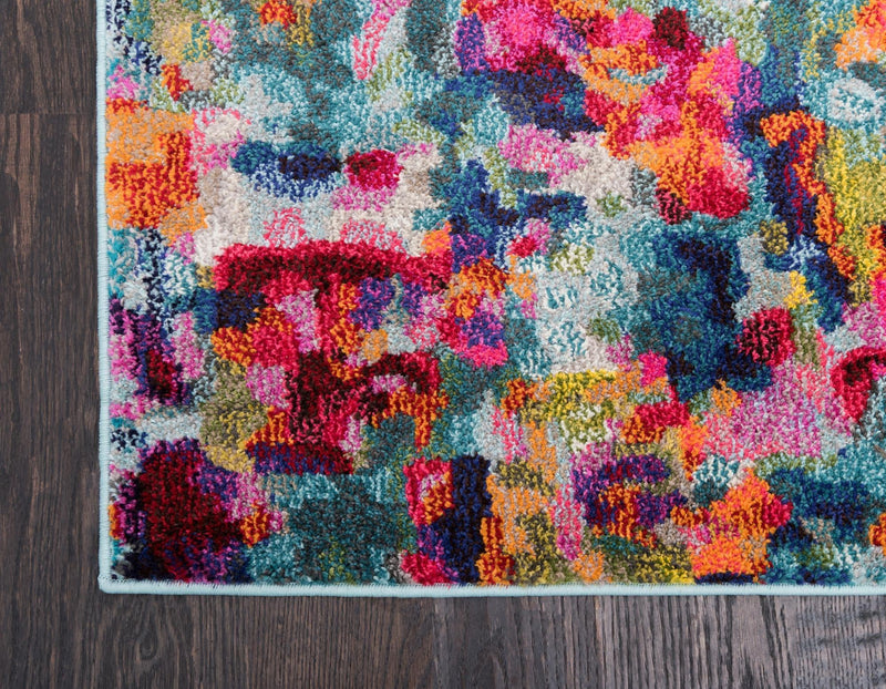 Chromatic Oasis Collection Area Rug -  Lagoon Rectangle Multi  lifestyle 22