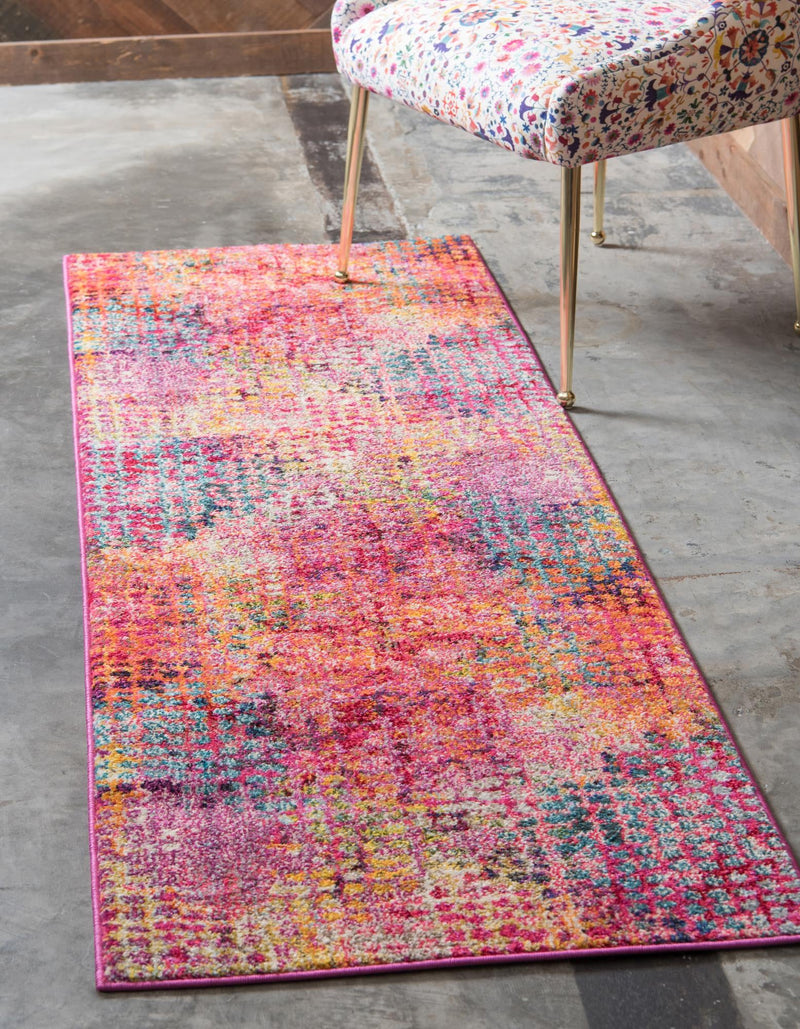 Chromatic Oasis Collection Area Rug -  Tropic Runner Cotton Candy  lifestyle 34