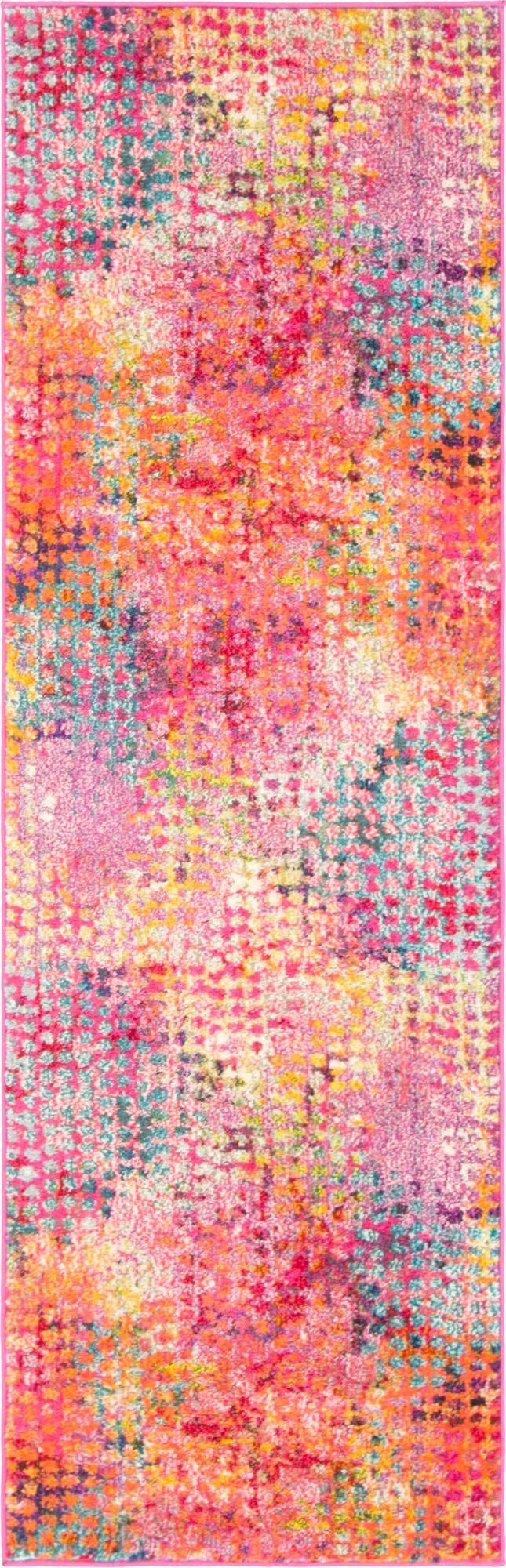 Chromatic Oasis Collection Area Rug -  Tropic Runner Cotton Candy  lifestyle 28