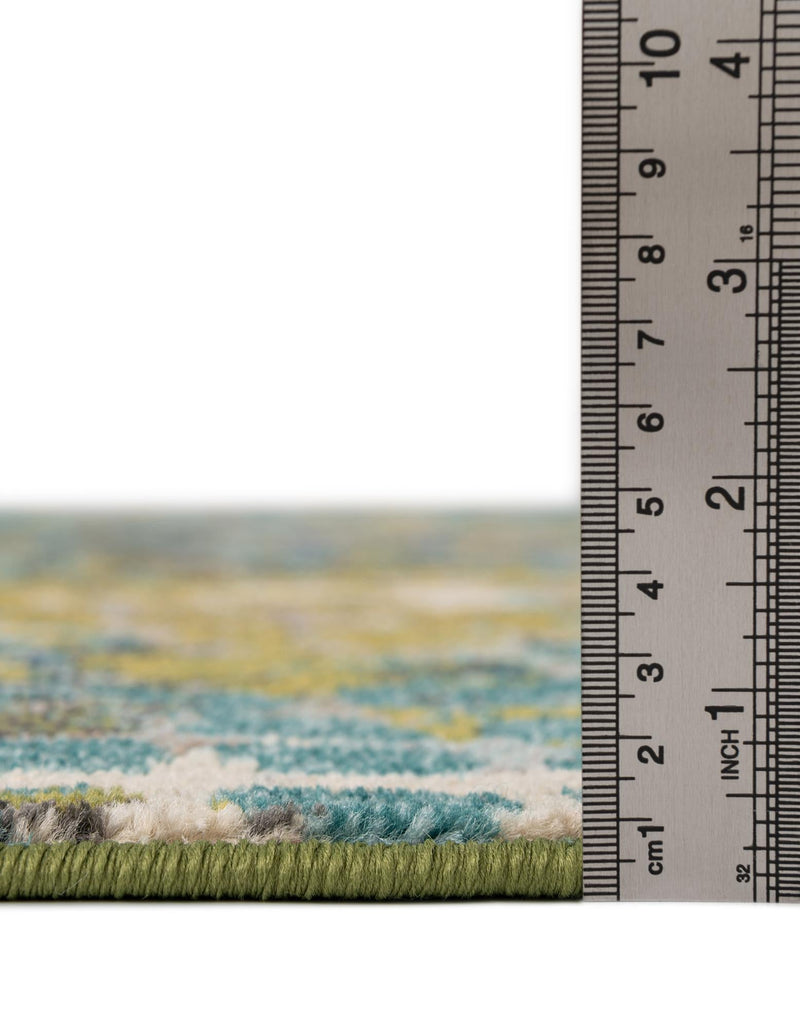 Chromatic Oasis Collection Area Rug -  Tropic Rectangle Blue Green  lifestyle 9