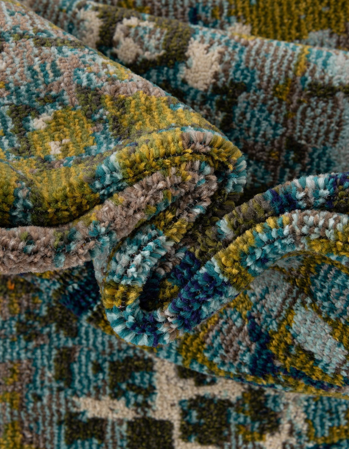 Chromatic Oasis Collection Area Rug -  Tropic Rectangle Blue Green  lifestyle 15
