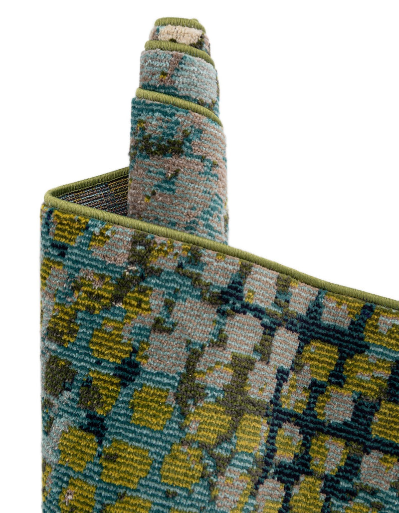 Chromatic Oasis Collection Area Rug -  Tropic Rectangle Blue Green  lifestyle 20