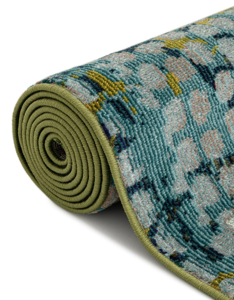 Chromatic Oasis Collection Area Rug -  Tropic Rectangle Blue Green  lifestyle 21