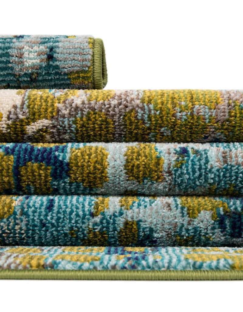 Chromatic Oasis Collection Area Rug -  Tropic Rectangle Blue Green  lifestyle 23