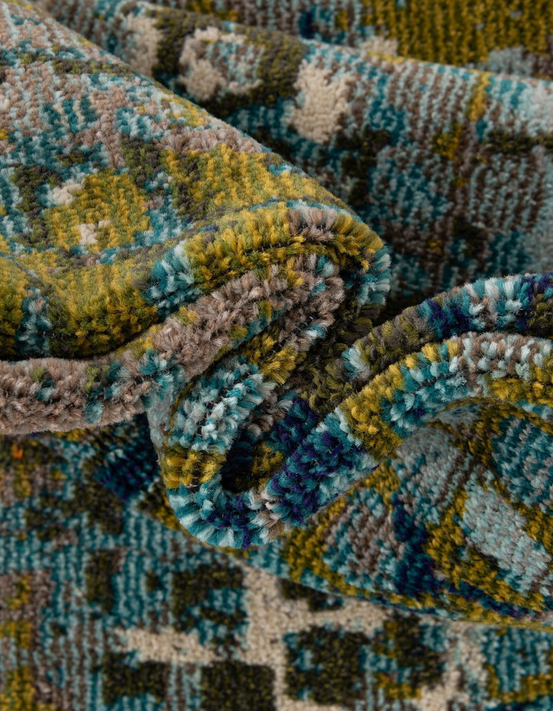 Chromatic Oasis Collection Area Rug -  Tropic Rectangle Blue Green  lifestyle 44