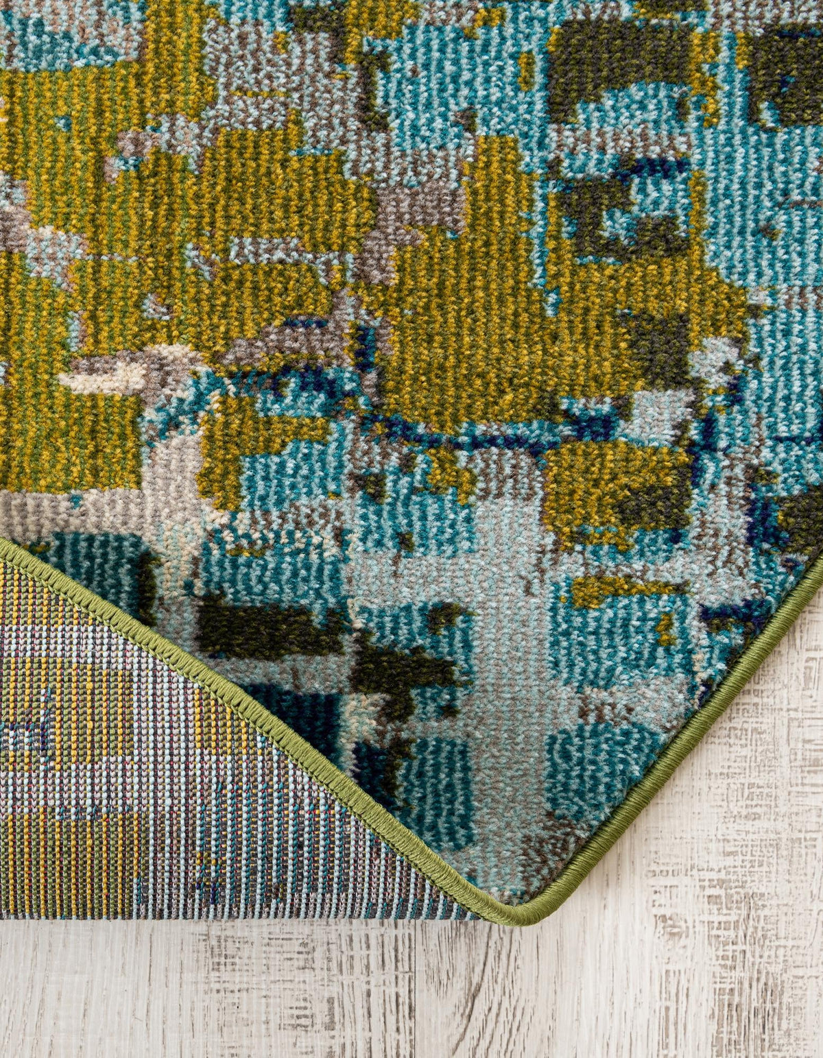 Chromatic Oasis Collection Area Rug -  Tropic Round Blue Green  lifestyle 59