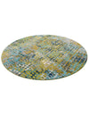 Chromatic Oasis Collection Area Rug -  Tropic Round Blue Green  lifestyle 56