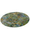 Chromatic Oasis Collection Area Rug -  Tropic Round Blue Green  lifestyle 57