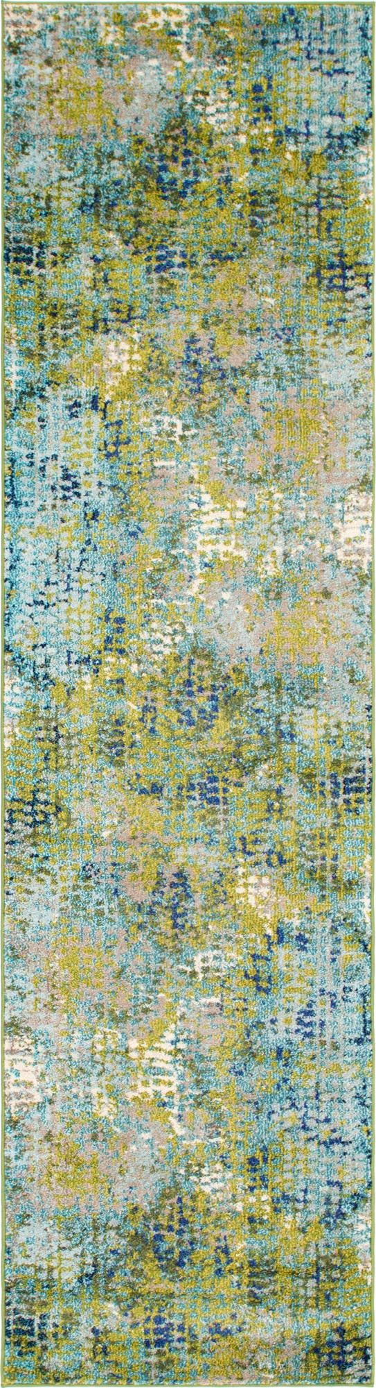 Chromatic Oasis Collection Area Rug -  Tropic Runner Blue Green  lifestyle 27