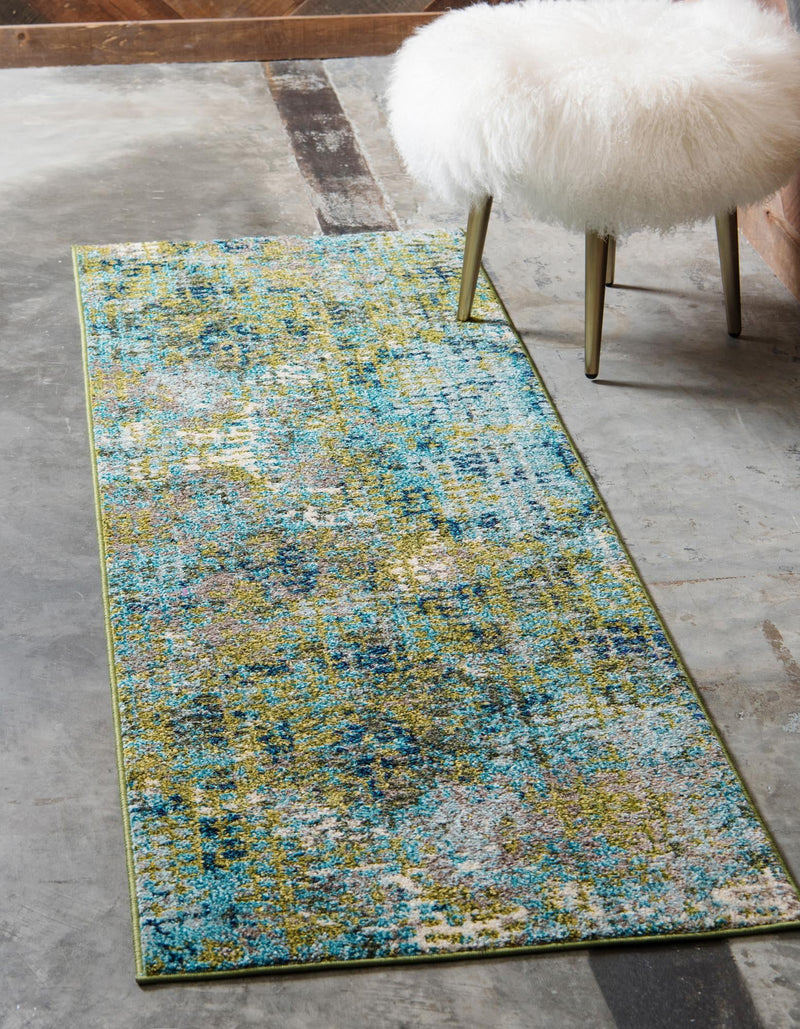 Chromatic Oasis Collection Area Rug -  Tropic Runner Blue Green  lifestyle 33