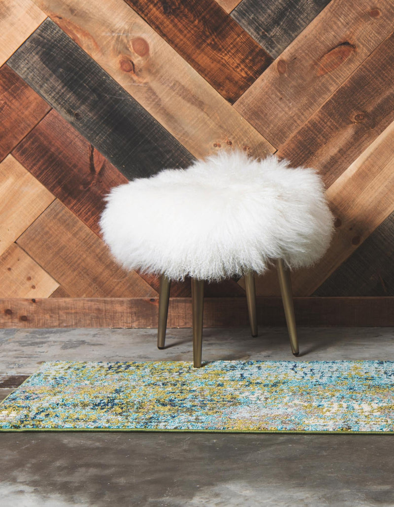 Chromatic Oasis Collection Area Rug -  Tropic Runner Blue Green  lifestyle 43