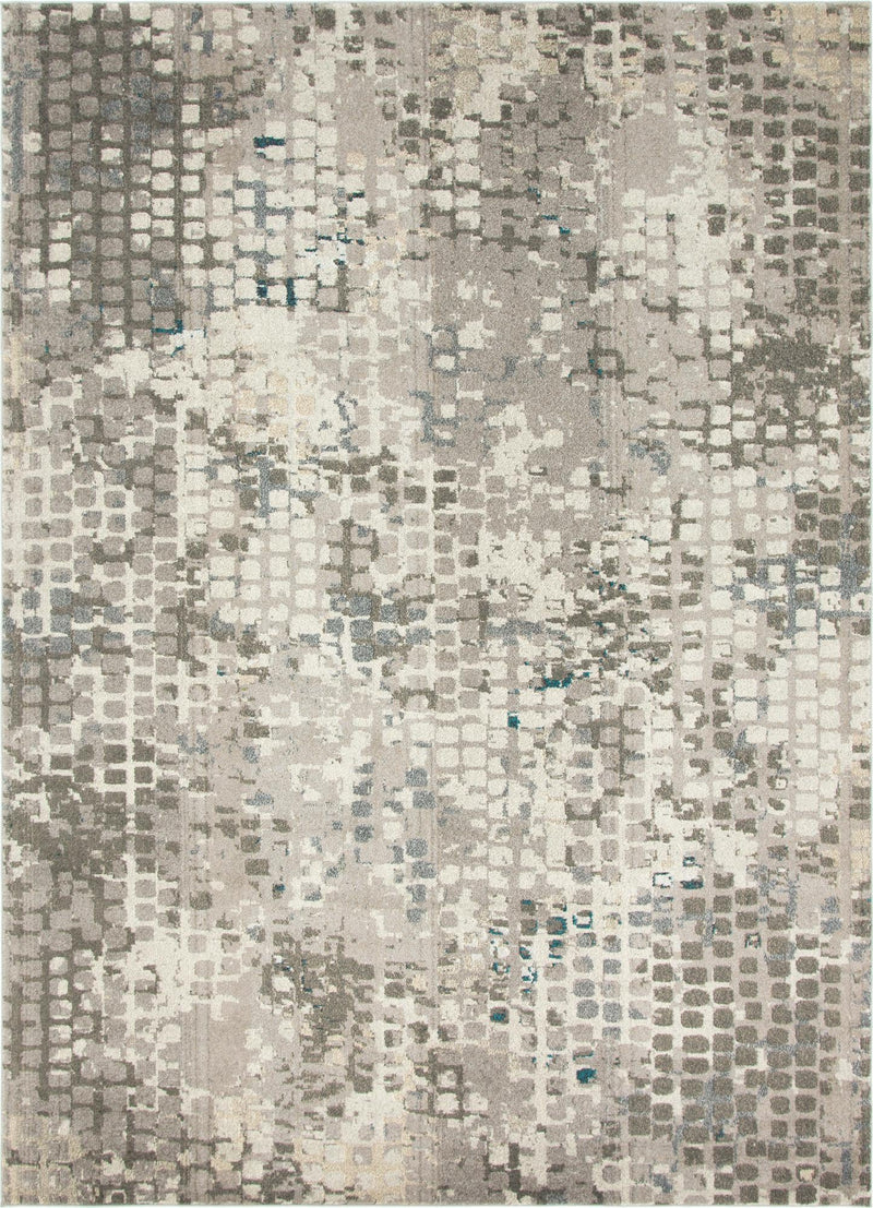 Chromatic Oasis Collection Area Rug -  Tropic Rectangle Gray Main