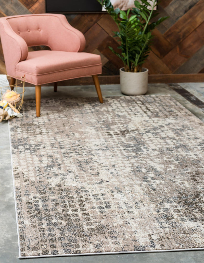 Chromatic Oasis Collection Area Rug -  Tropic Rectangle Gray  lifestyle 3