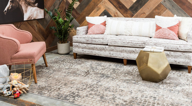 Chromatic Oasis Collection Area Rug -  Tropic Rectangular Gray  lifestyle 37