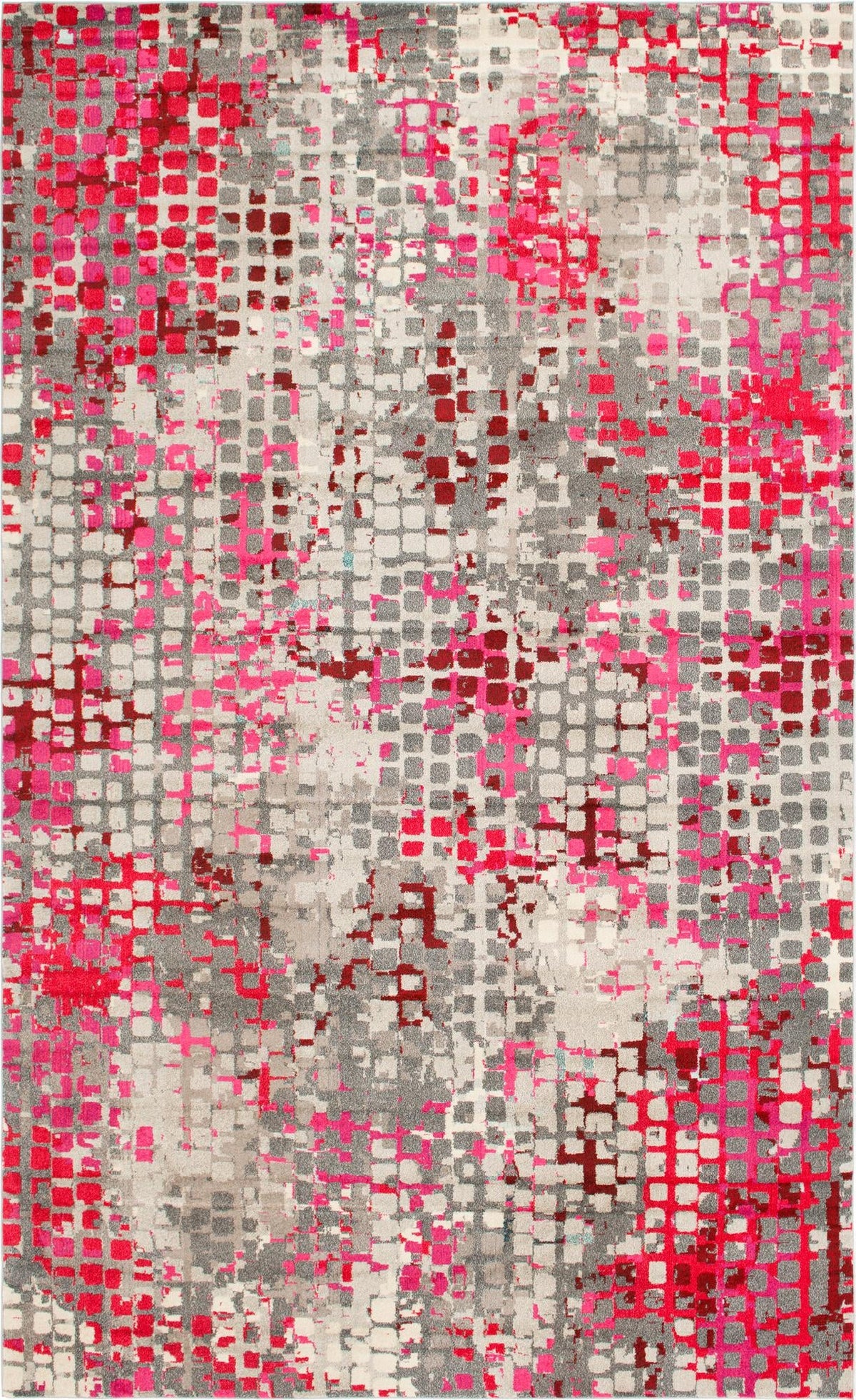 Chromatic Oasis Collection Area Rug -  Tropic Rectangle Pink  lifestyle 5