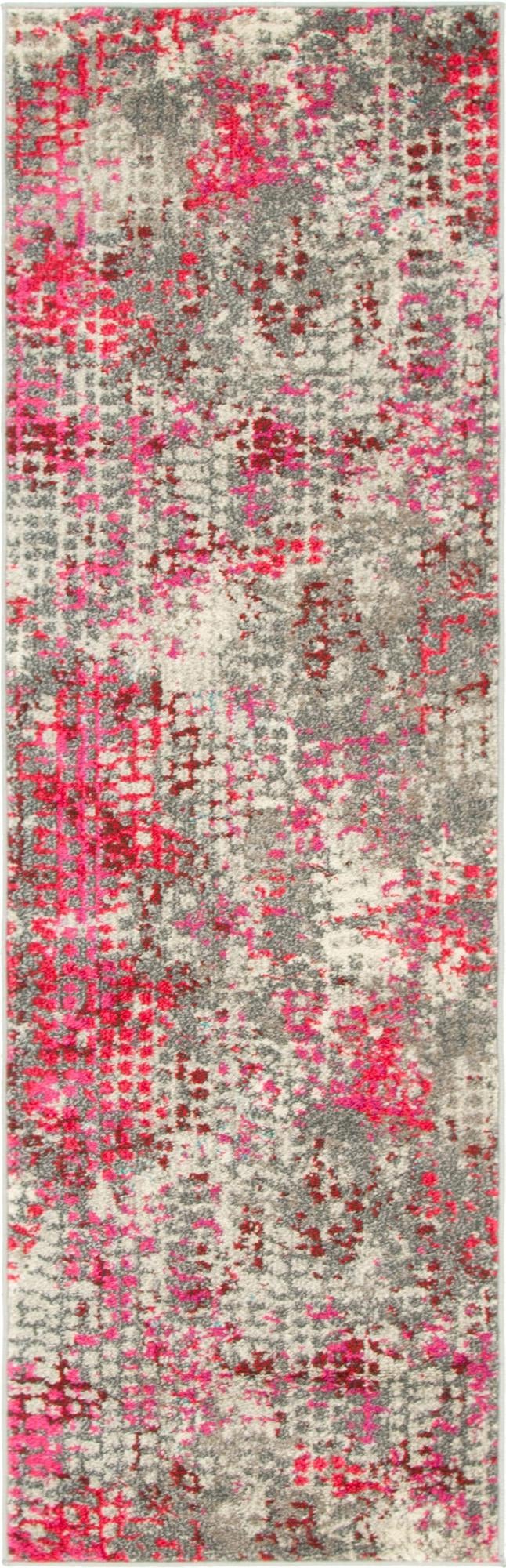 Chromatic Oasis Collection Area Rug -  Tropic Runner Pink  lifestyle 90
