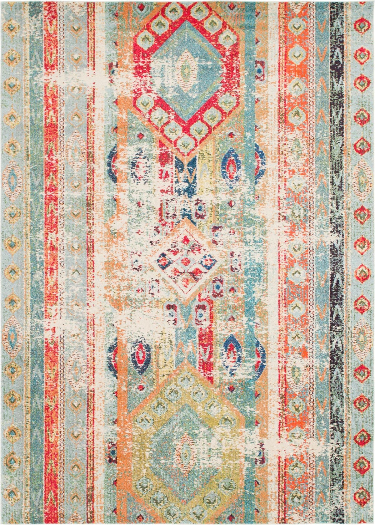 Sedona Vista Collection Area Rug -  Navajo Rectangle Blue Main