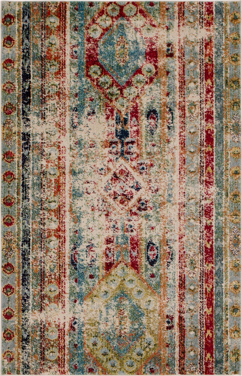 Sedona Vista Collection Area Rug -  Navajo Rectangle Blue  lifestyle 2