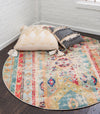 Sedona Vista Collection Area Rug -  Navajo Round Blue  lifestyle 21