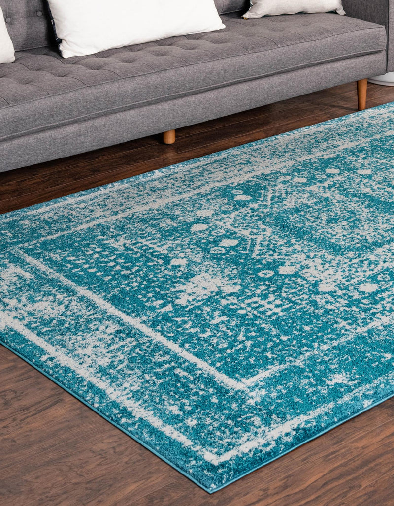 Amalfi Coast Woven Collection Area Rug - Sorrento Rectangle Blue  lifestyle 7