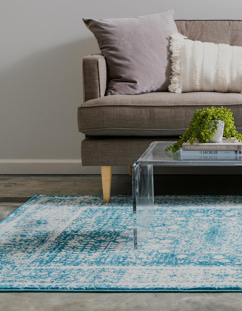 Amalfi Coast Woven Collection Area Rug - Sorrento Rectangle Blue  lifestyle 10